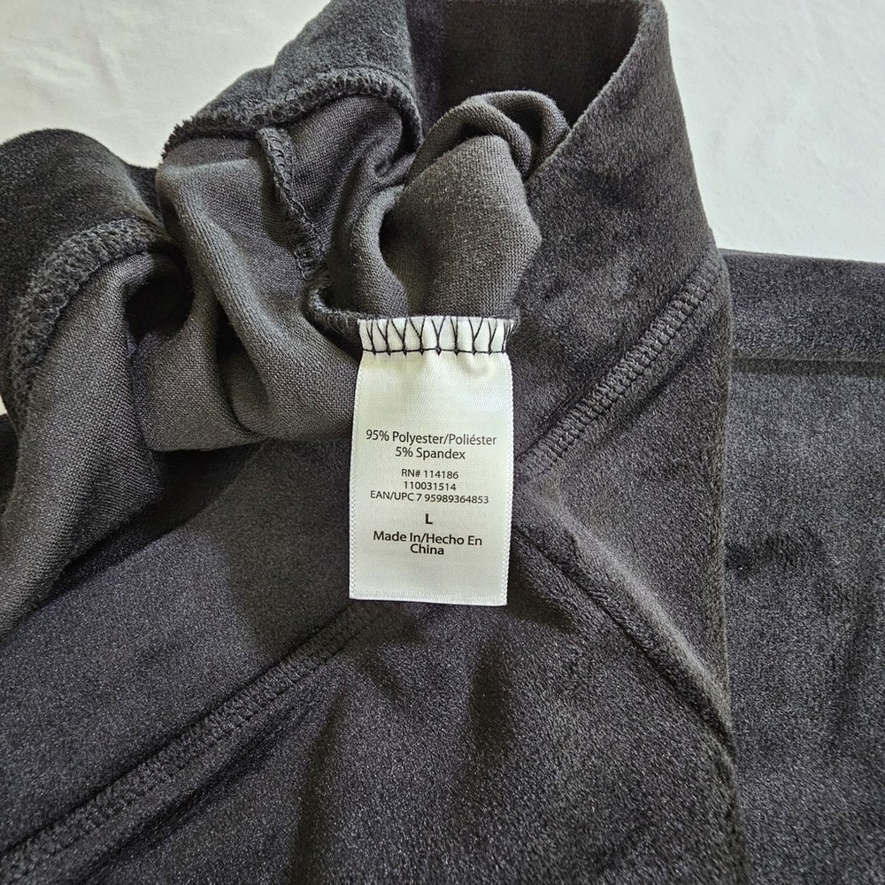 Juicy Couture Velour Logo Sweatpants Women's L Black Stretch Polyester Spandex - Picture 3 of 11